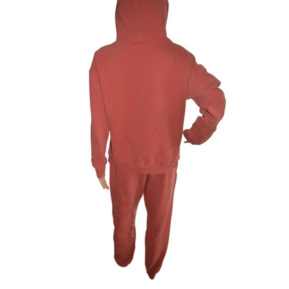 Zyia Active Rust Orange Sweat Set Hoodie Pants Size Large Fall Activewear Casual - Picture 5 of 10
